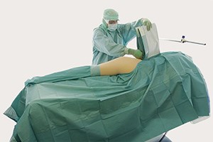 Stap 6 van het aanbrengen van een BARRIER splitlaken