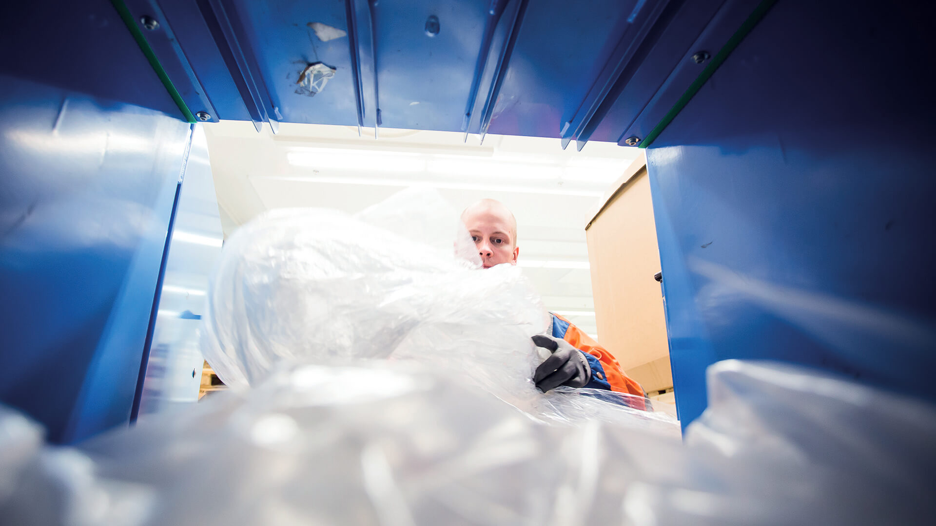 Plastic afval wordt gerecycled bij Mölnlycke